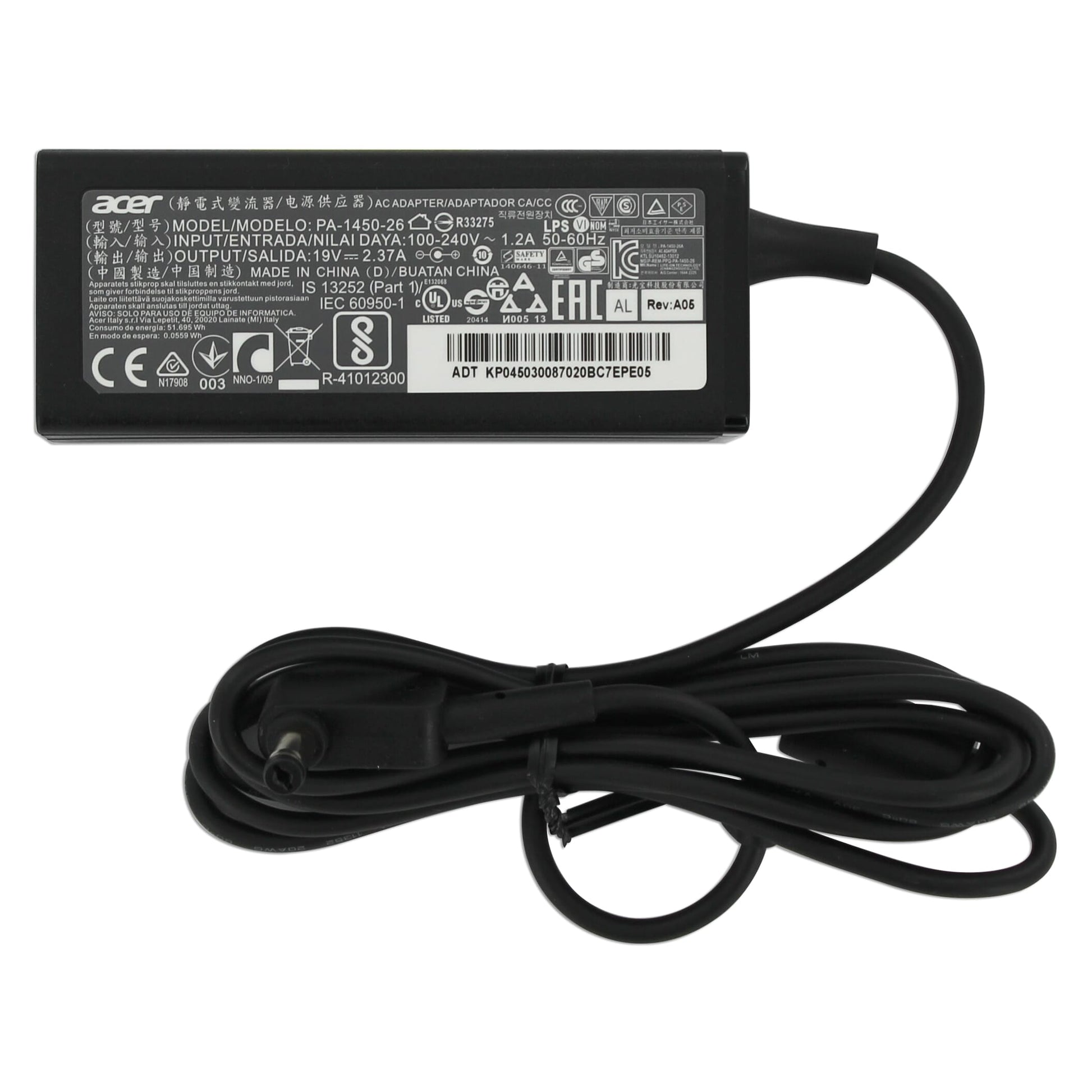 Acer Laptop Adapter 45W Black