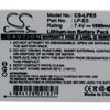 Blu-basic digitale camera accu 7.4v 1080mah li-ion voor canon