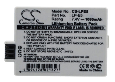 Batería de cámara digital Blu-Basic 7.4V 1080mAh Li-ion para Canon
