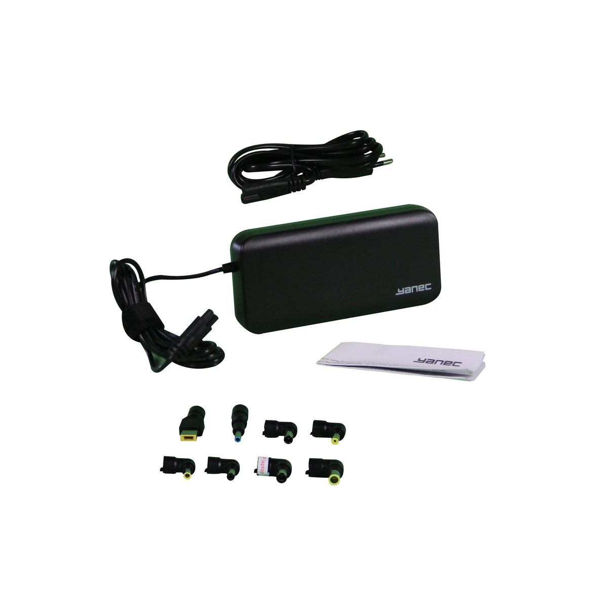 Universeel yanec universele laptop ac adapter 90w met 8 tips - zwart