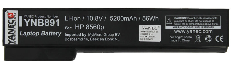 Batería de laptop yanec 5200mAh