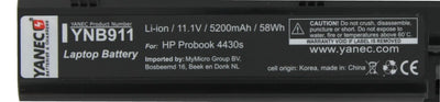 Yanec laptop accu 5200mah