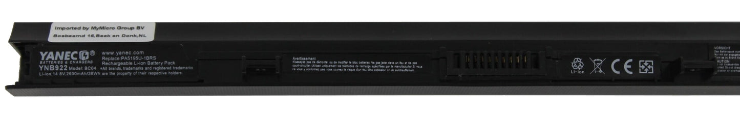 Batería de laptop yanec 2600mAh