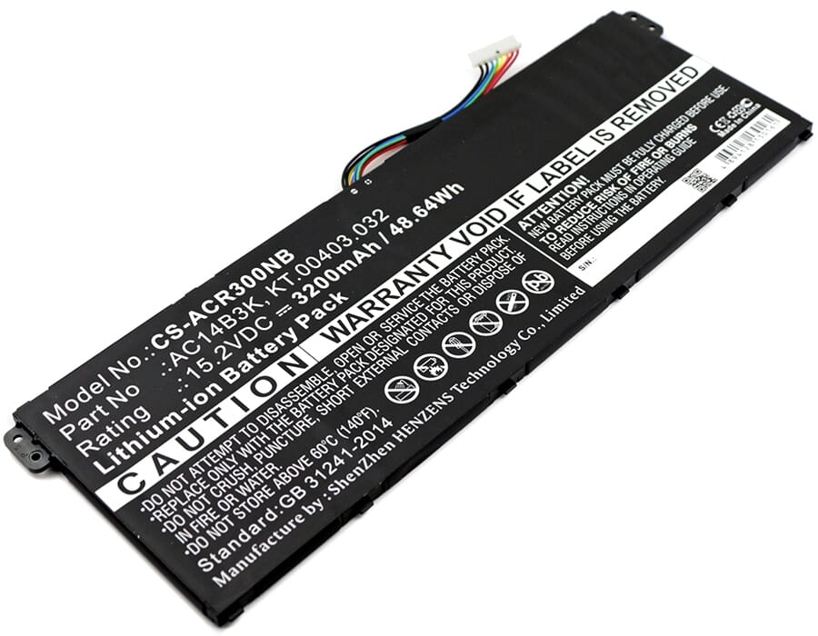 Batería de laptop de reemplazo 3200 mAh