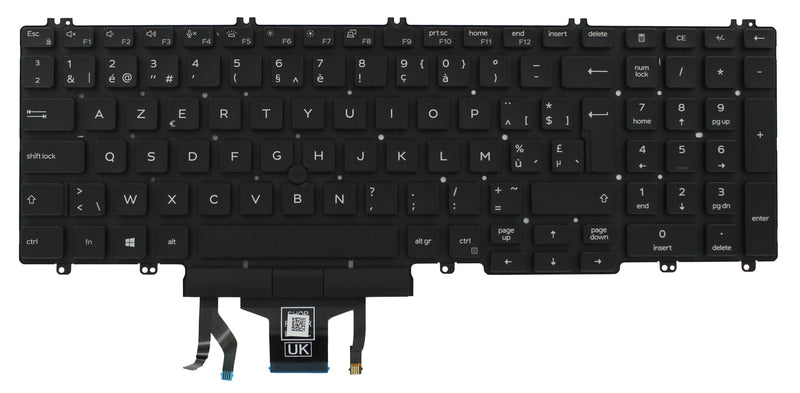 Tecla de laptop de Dell Azerty be