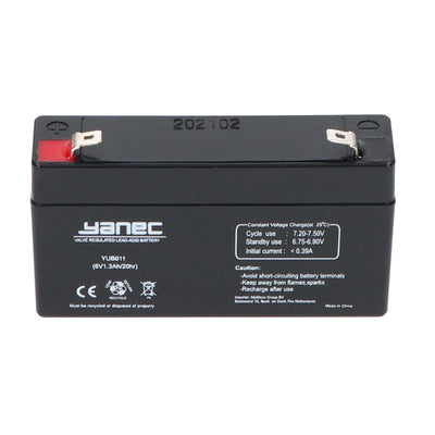 Batteria di piombo Yanec 6V 1.3Ah