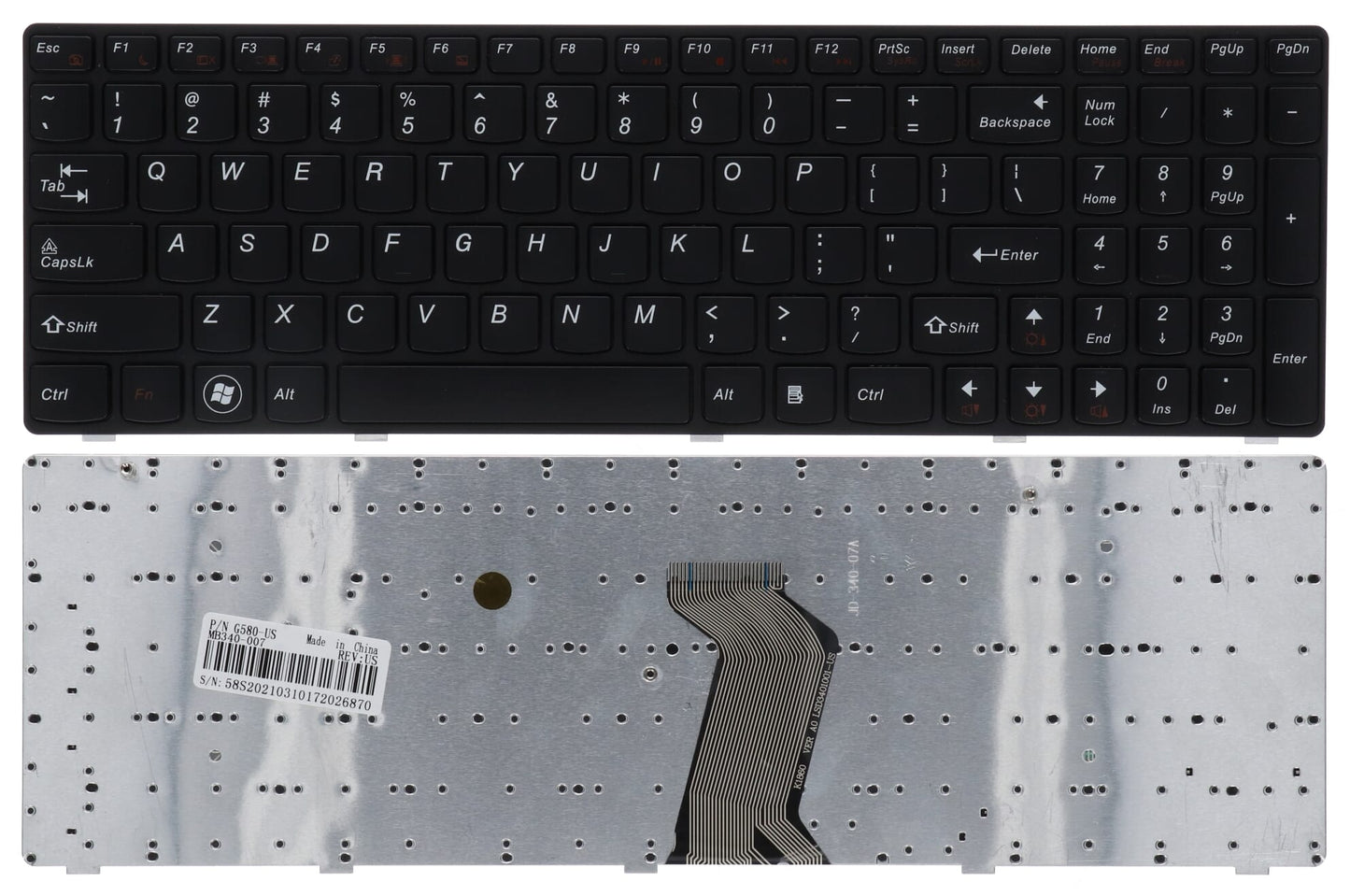 Tastiera per laptop sostitutiva Reppar Qwerty US per Lenovo