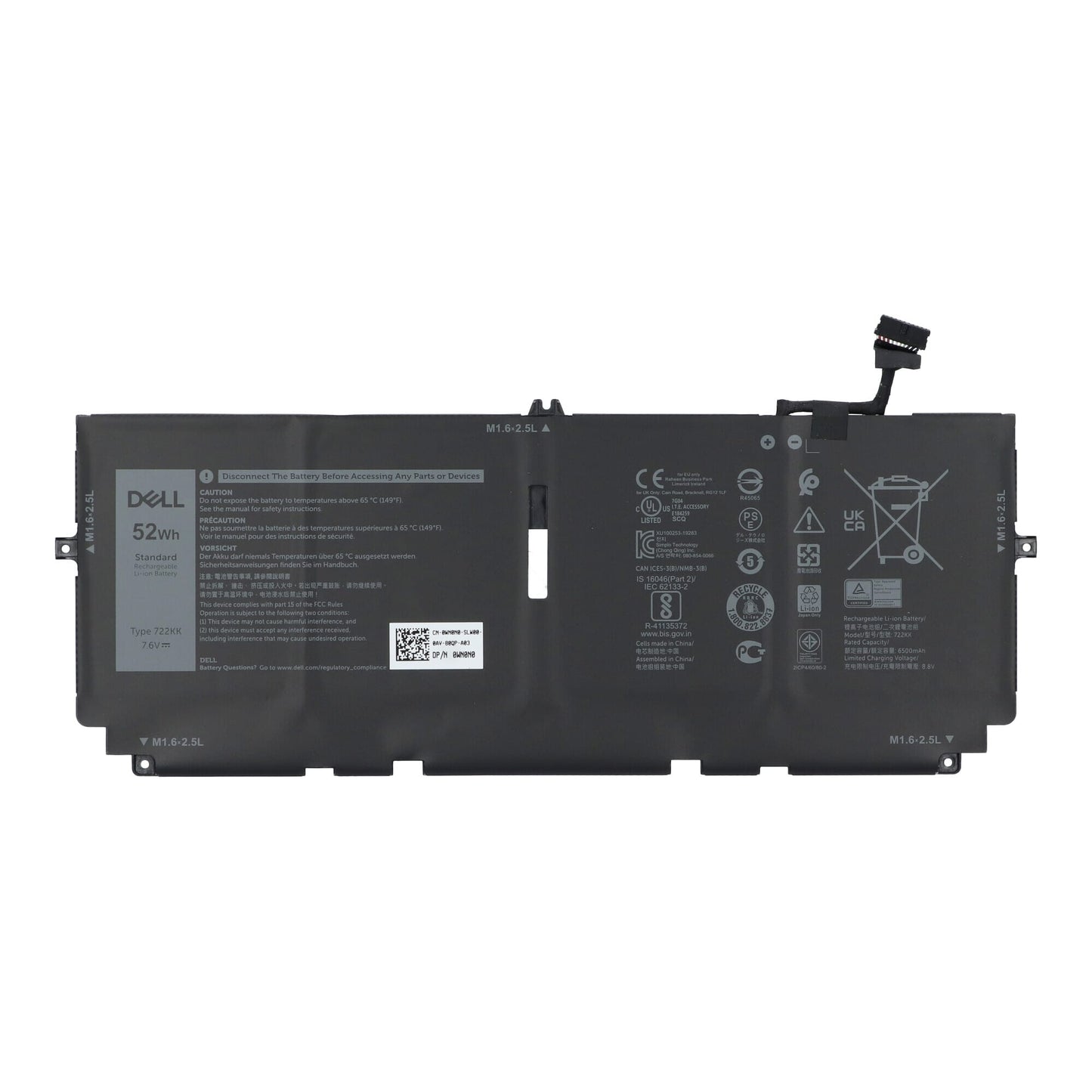 Dell laptop battery 6500 mAh