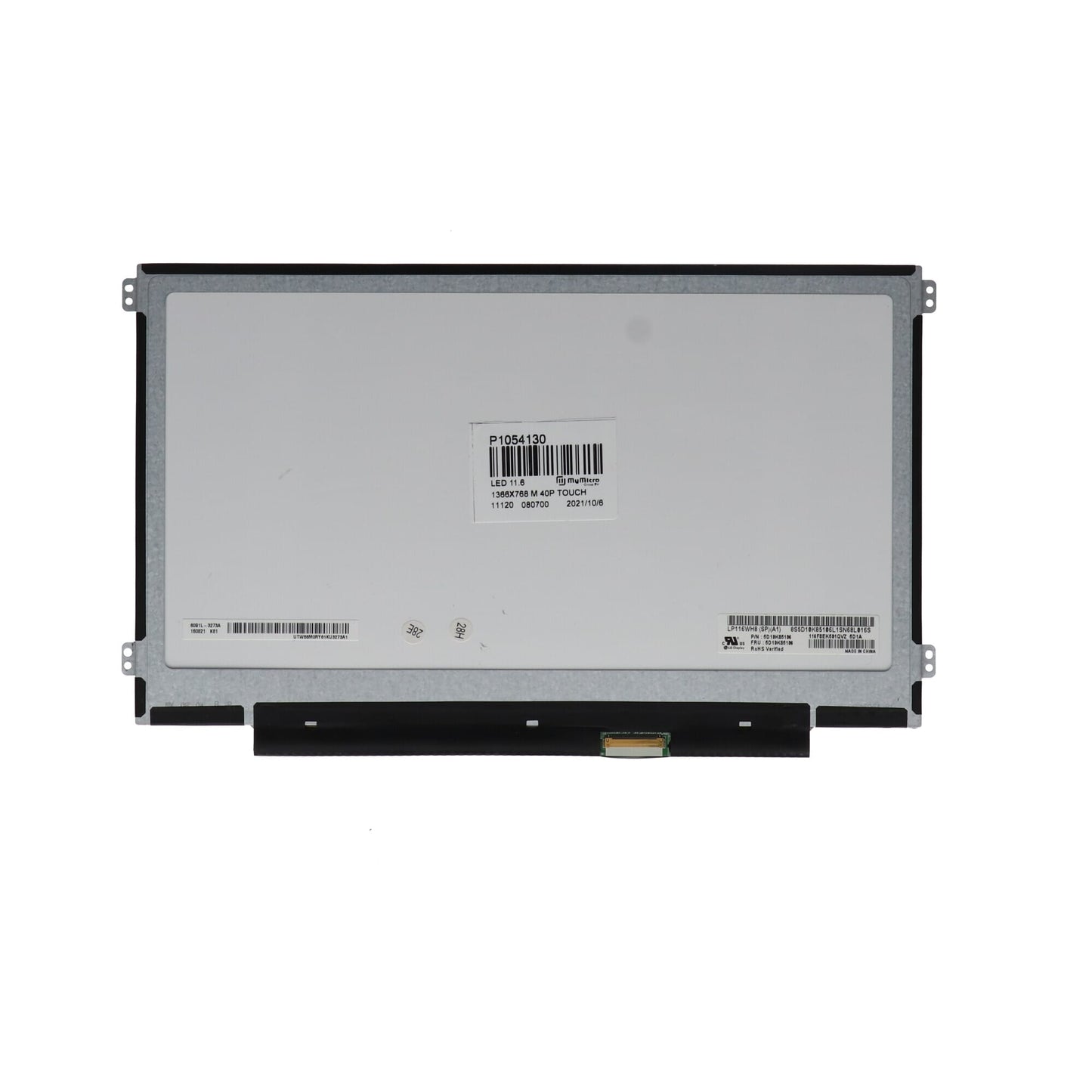 11.6 inch lcd scherm 1366x768 mat 40pin edp 20mm, touch