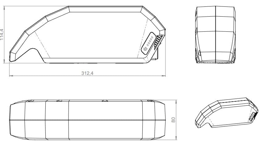 Batería de bicicleta de visión de ebiica para un rendimiento activo marco de 720h