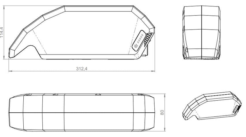 Bosch powerpack 720wh frame e-bike vision (bes2)