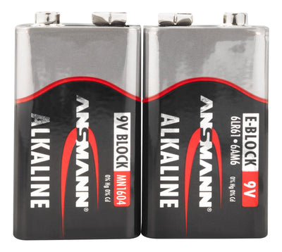 Ansmann Alkaline Battery 9 Volt E Block 6LR61 2 PCS. restringimento