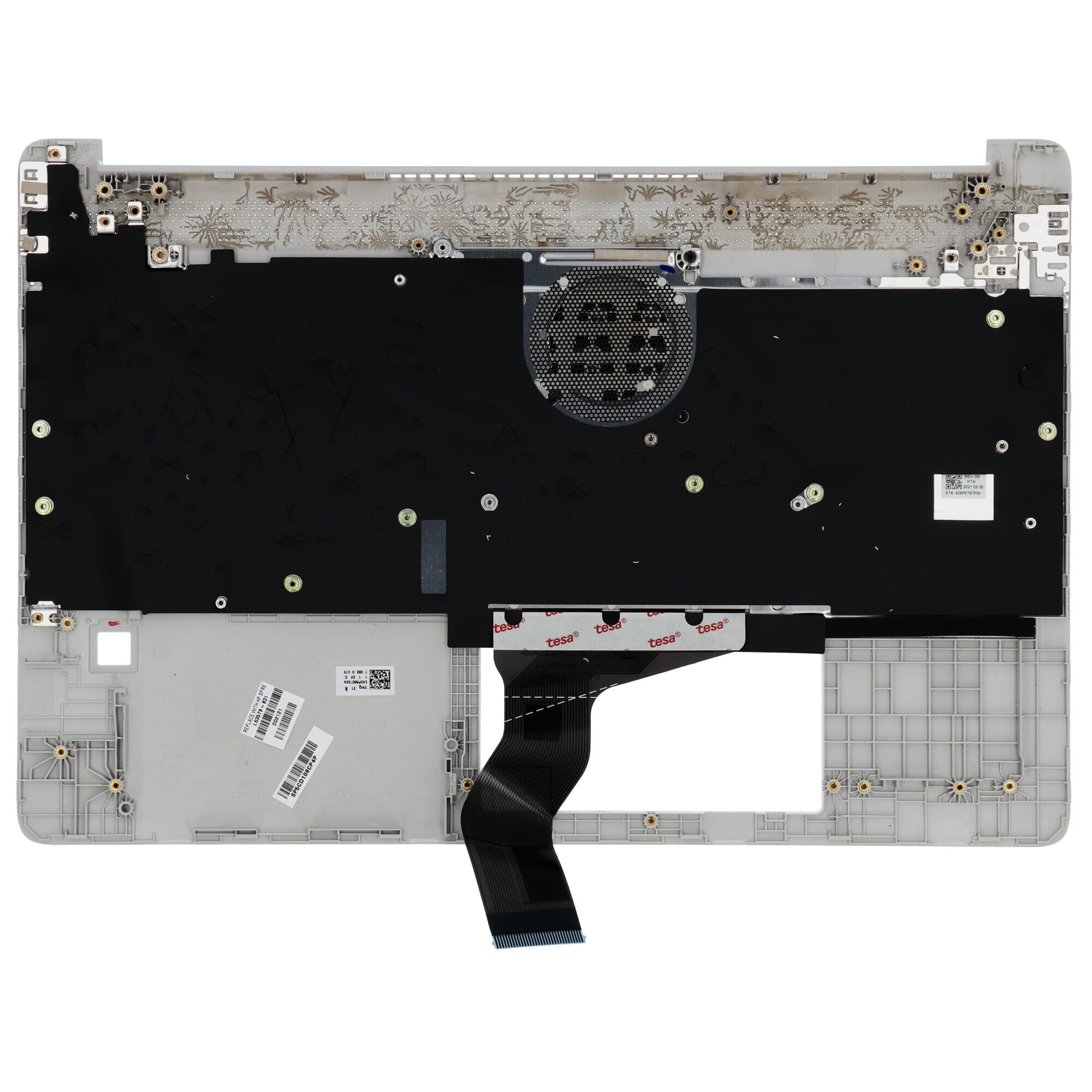 Teclado portátil HP Qwerty US + Top Cover Silver