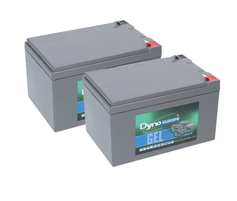 Dyno Europe Battería de gel Dyno 12V 12AH Conjunto de reemplazo (Cables de exclusión)