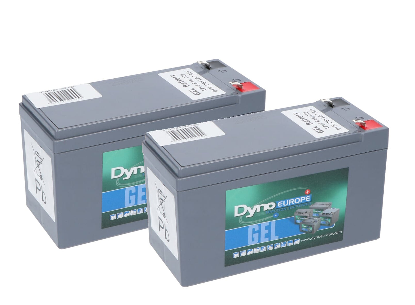 Dyno Europe Battería de gel Dyno 12V 7.5AH Conjunto de reemplazo (Cables de exclusión)