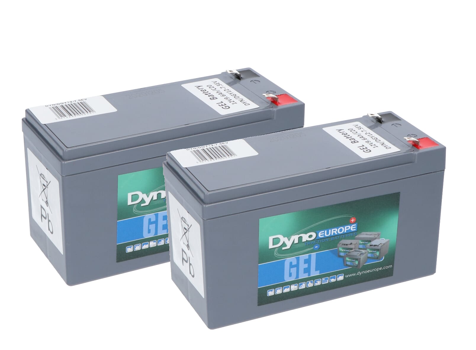 Dyno Europe Battería de gel Dyno 12V 7.5AH Conjunto de reemplazo (Cables de exclusión)