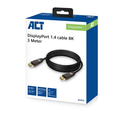 ACT displayport 1.4 cable 8k, 3m