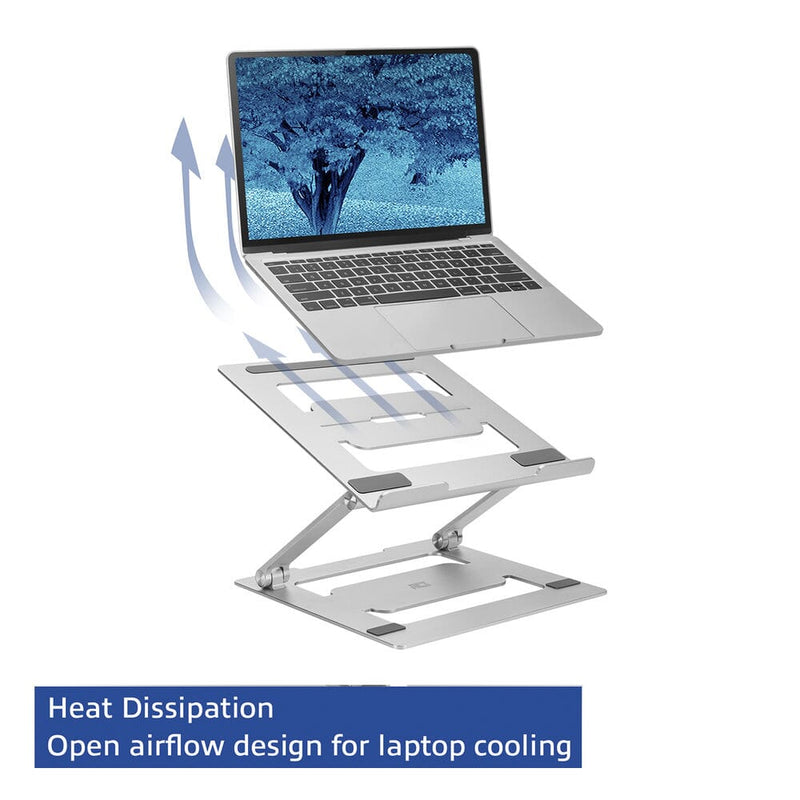 Act connectivity laptopstandaard aluminium (aluminium, opvouwbaar, traploos in hoogte verstelbaar)