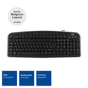 Act tastiera USB, Azerty, Black - afbeelding 2