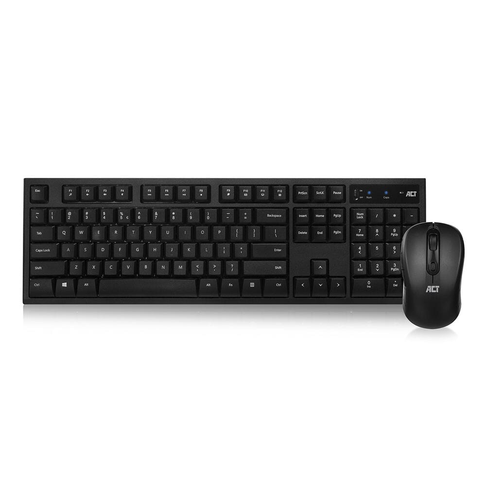 ACT Wireless Keyboard y mouse USB Nano receptor Qwerty