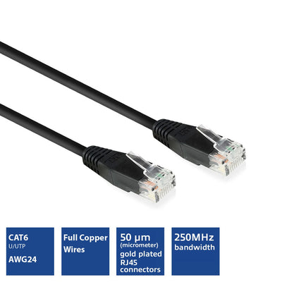 Actuar con el cable de parche Cat6 de 5.0 metros U UTP con bolsa de cremallera RJ45