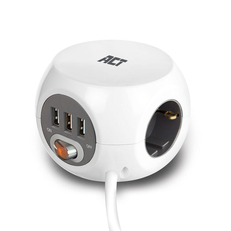 Act Square Socket (PDU) con 3 prese di tipo F 1,5 m