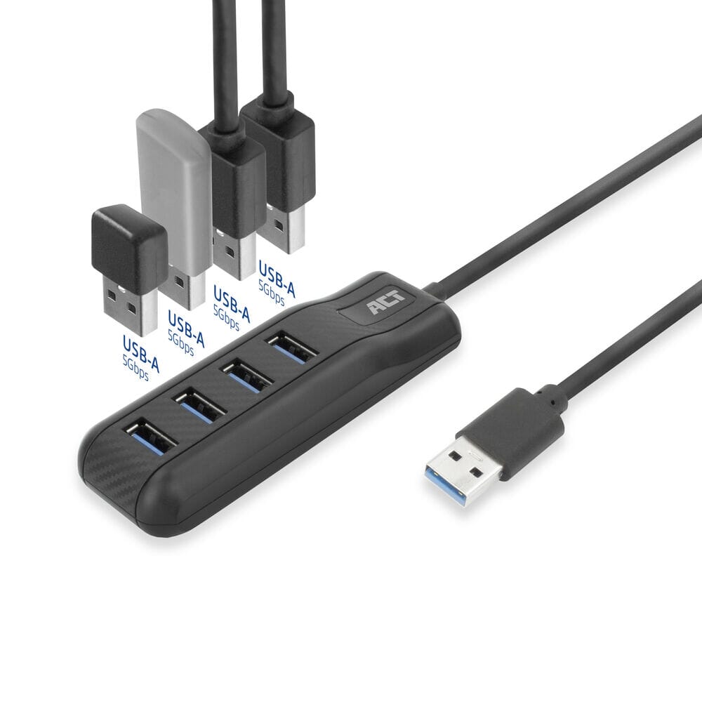 ACT USB-A HUB 3.0, 4 puertos USB-A