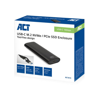 ACT Connectivity USB-C M.2 NVME PCIe SSD Housing, sin herramientas
