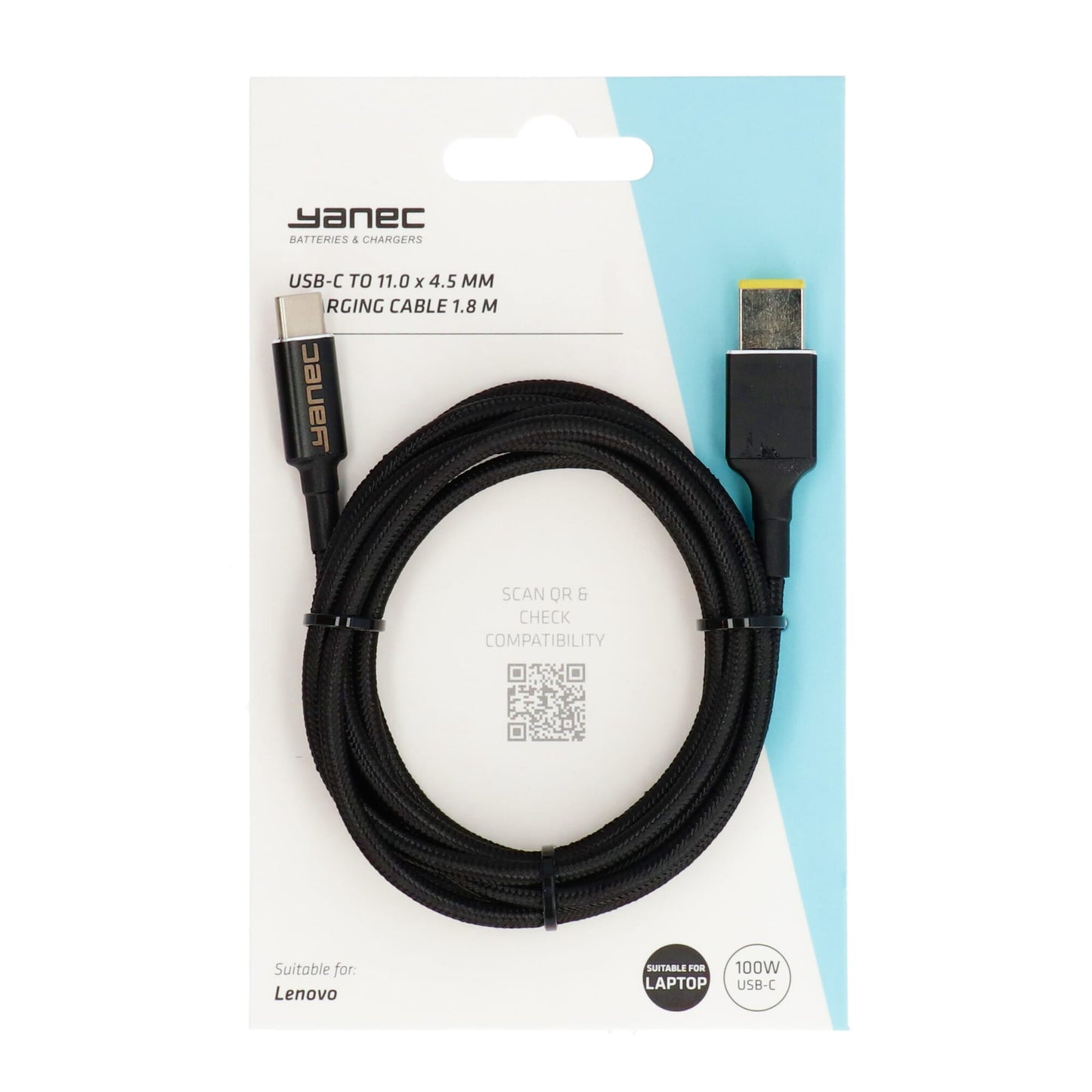 Yanec USB-C a 11,0 x 4,5 mm Cavo di ricarica 1,8 m