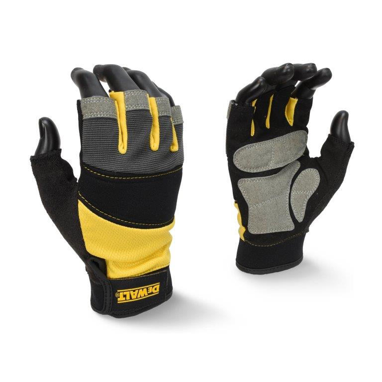Guante Dewalt dpg213 negro | medio dedo | talla l - dpg213leu