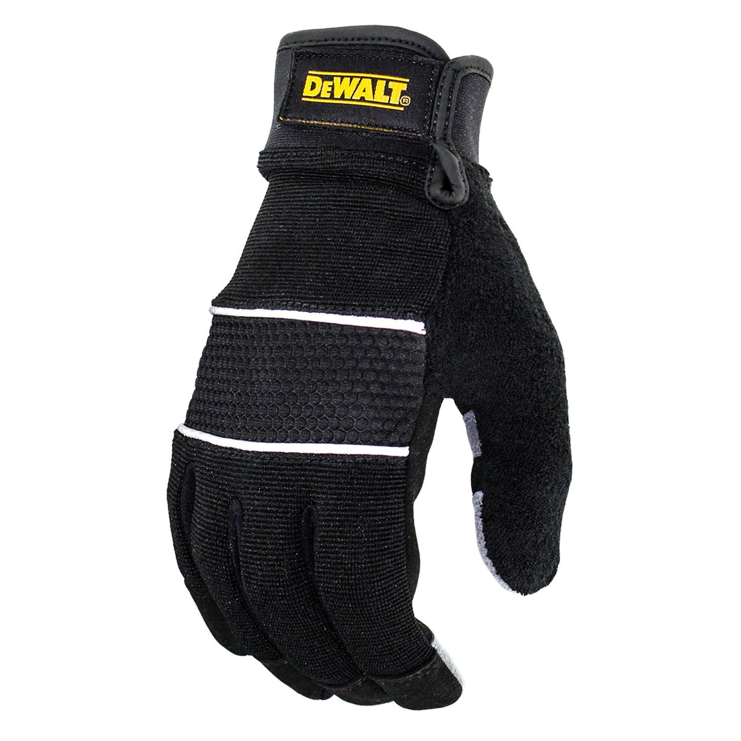 Dewalt dewalt dpg215 zwarte handschoen met vingers, maat l - dpg215leu
