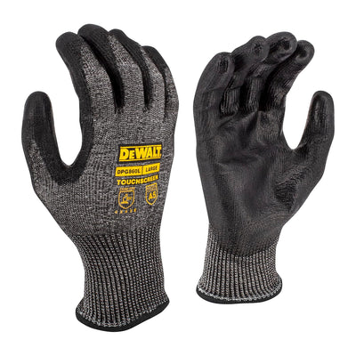 Guanto da lavoro Dewalt 13g A4 Touch L con resistenza al taglio livello A4 - DPG860Leu