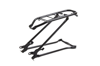 Portador de equipaje con soporte plegable de 28 pulgadas de acero negro