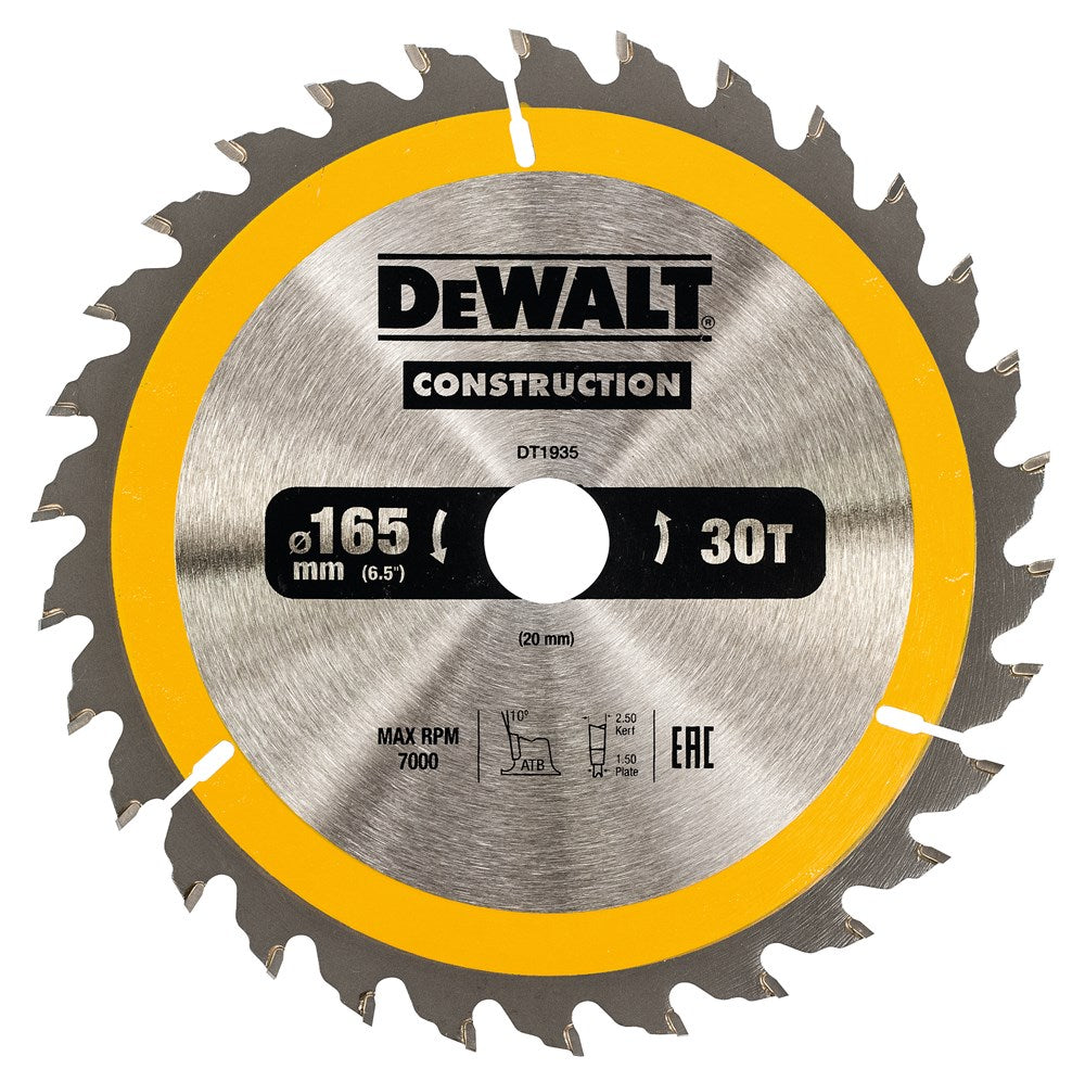 Accessori Dewalt lama sega circolare 165x20x30t - dt1935-qz