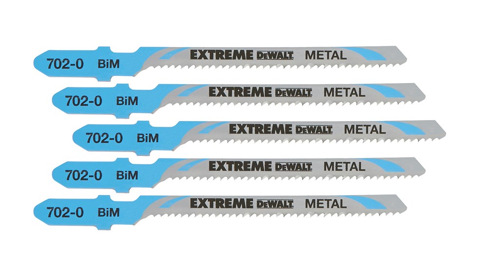 Accesorios Dewalt hoja de sierra de calar bim para metales y no ferrosos 1,5mm-4mm, sierra curva, 76x50x1,5mmmm, (t118eof) - dt2054-qz