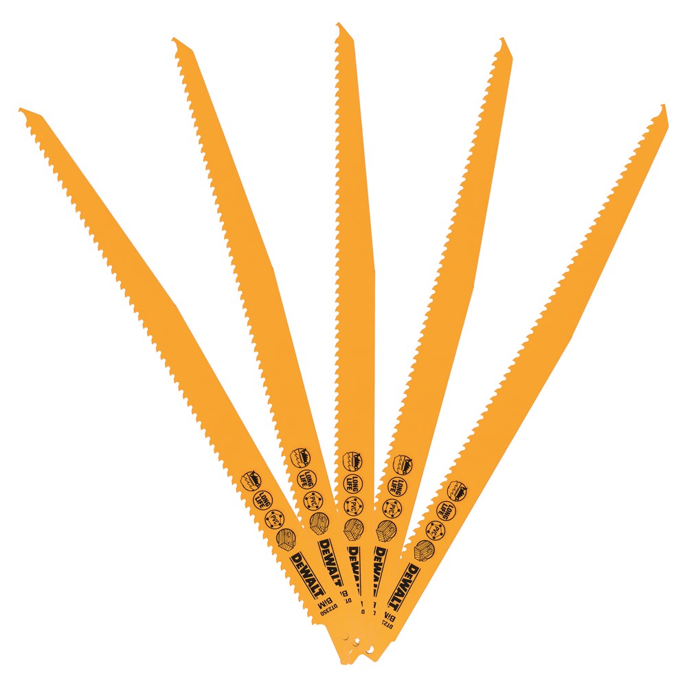 Accesorios dewalt hoja de sierra alternativa bim 305x3.6-5.1mm madera con clavos, rápida - dt2350-qz