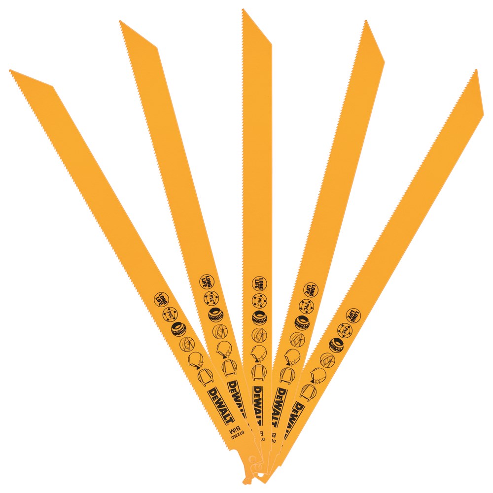 Accesorios dewalt hoja sierra de sable bim 305x1.8mm corte rápido en todos los materiales - dt2355-qz