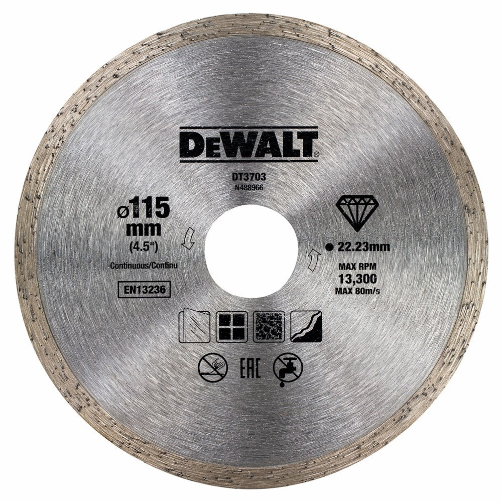 Accessori Dewalt Disco diamantato, a filo chiuso, ø115mm 22,2mm - dt3703-qz
