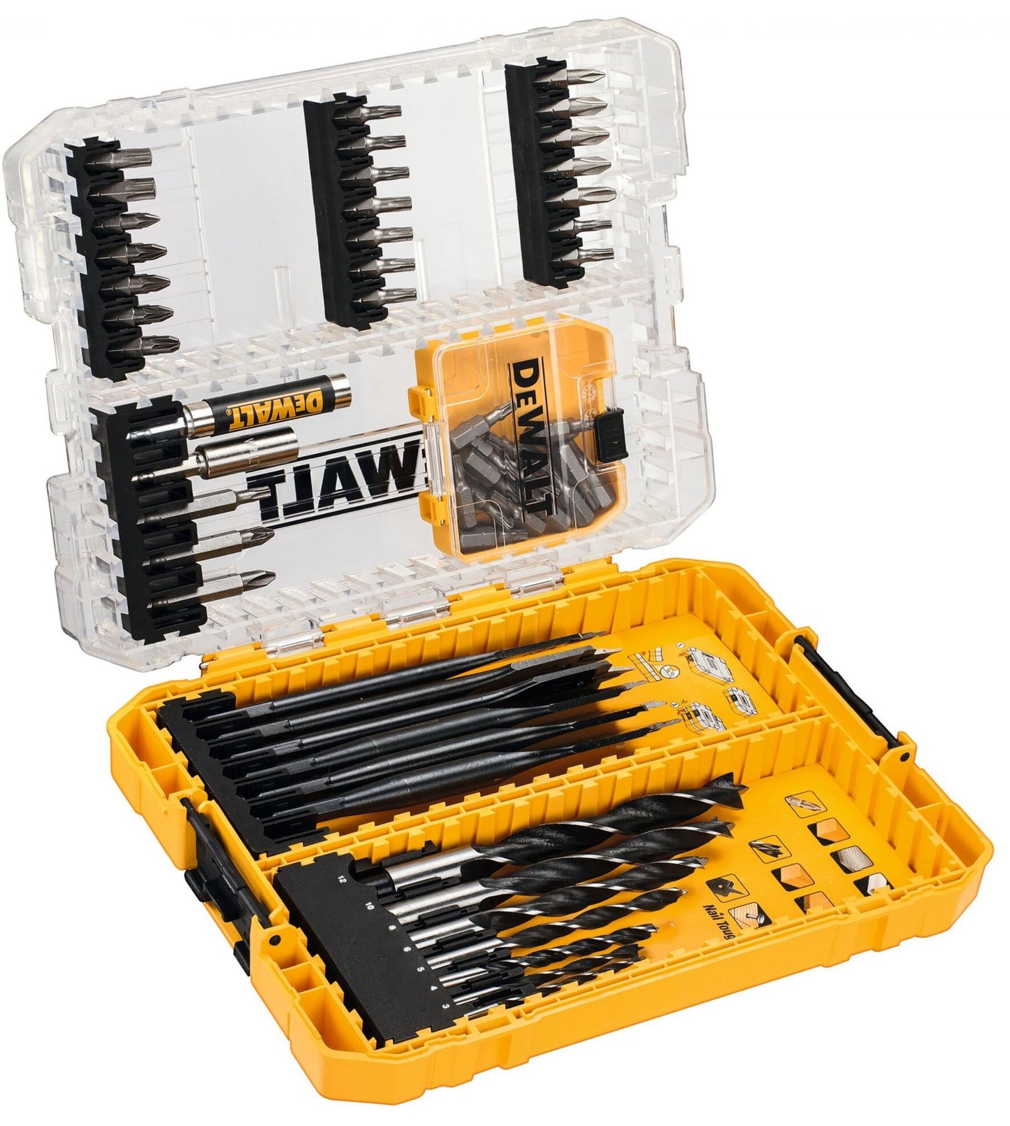 Accessori Dewalt Set di trapani rapidi e punte per legno da 57 pezzi | estremo | in tough case - dt70758-qz