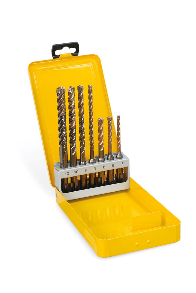 Cassetta accessori Dewalt 7 pezzi SDS+ trapano xlr (5, 6x2, 8x2, 10, 12mm) - dt8976-qz