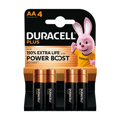 Duracell Battery Plus AA MN1500 1.5V LR6 Alkaline (4st)
