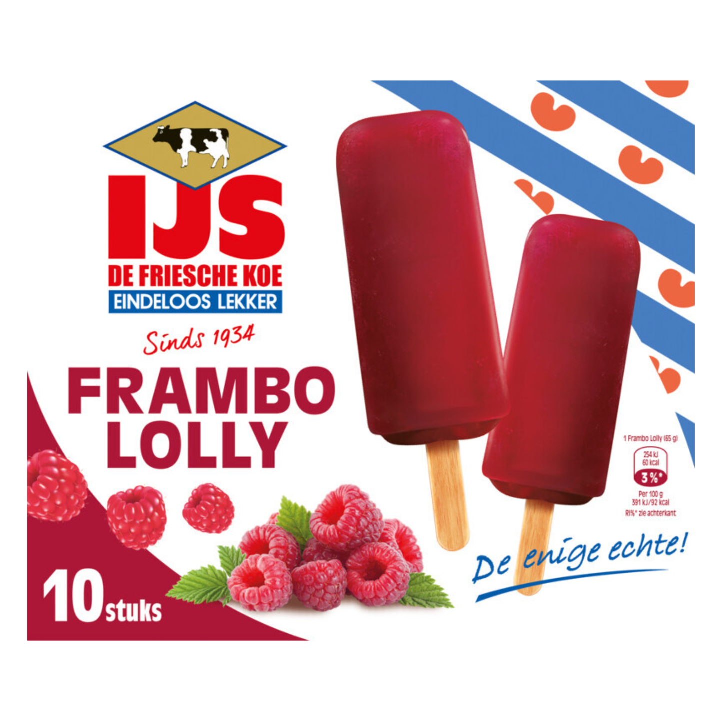 De friesche koe frambololly (10x 65 ml)