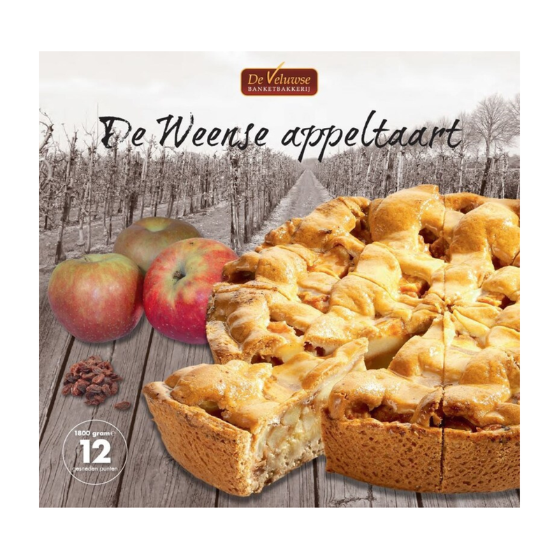 Torta di mele viennese della Pasticceria Veluwe 12 pezzi (1800 grammi)