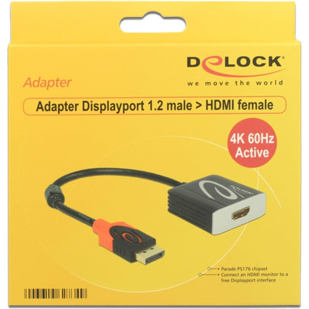 DeLOCK Adapter Displayport 1.2 > HDMI 4K 60 Hz Active