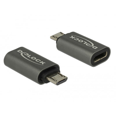 Adattatore DELOCK USB 2.0 Micro-B maschio a USB Type-C 2.0 FEM