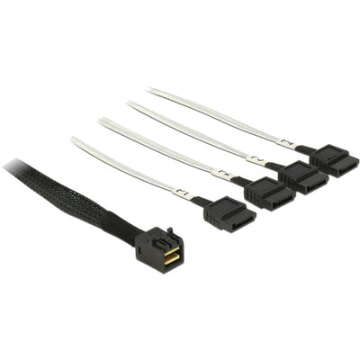 DeLOCK Cable Mini SAS HD SFF-8643 > 4 x SATA 7 Pin, 0,5m