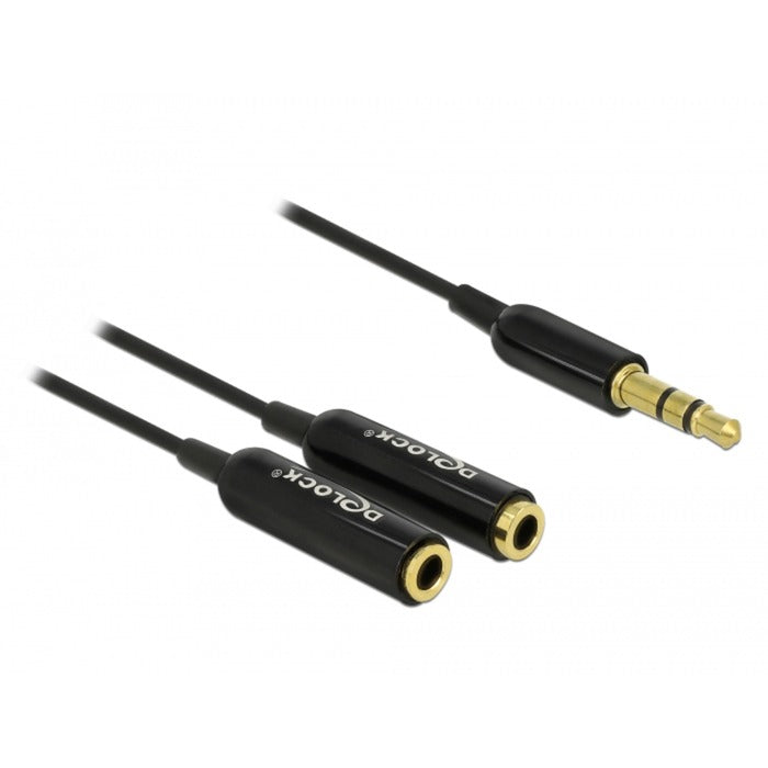Delock Cable Audio Splitter Jack Stereo Male 3.5 mm> 2x S