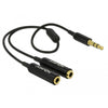 DeLOCK Cable audio splitter stereo jack male 3.5mm > 2x s