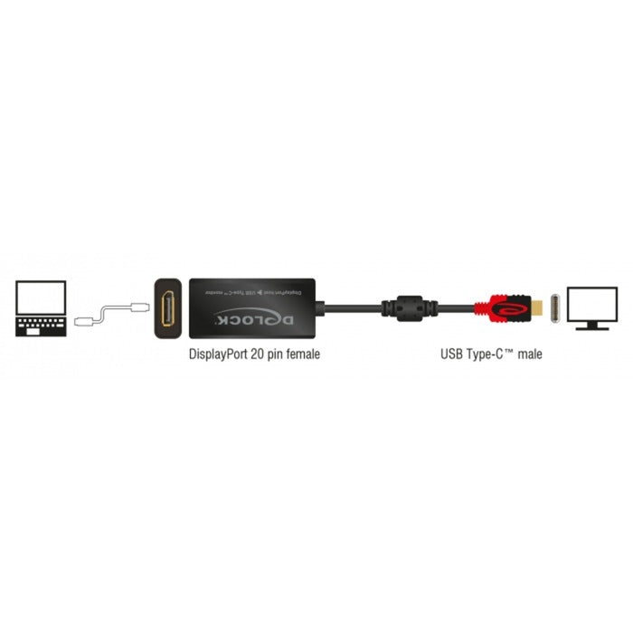 Adattatore Delock DisplayPort per Monitor USB-C 4K