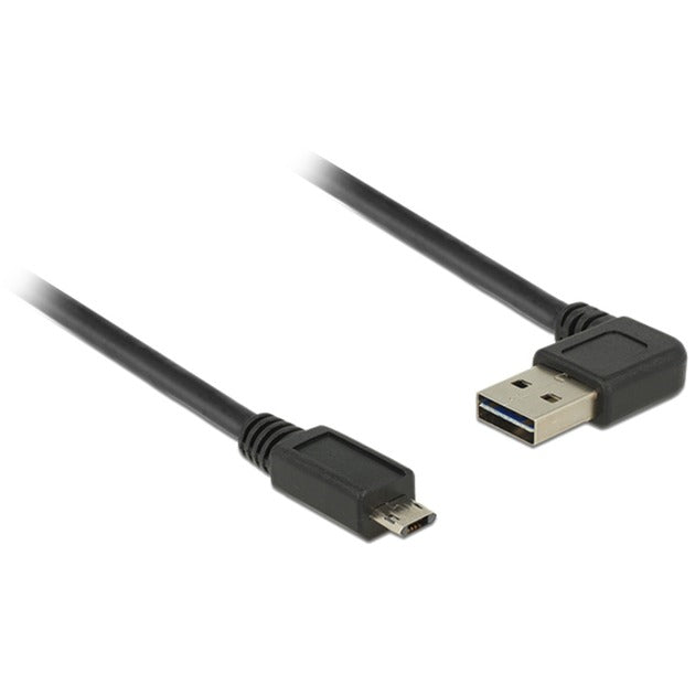 Delock easy-usb-a 2.0 male > easy-usb micro-usb-b 2.0 male kabel (zwart, 2 meter)